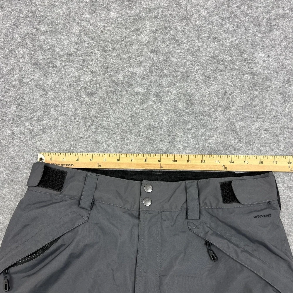 The North Face Snow Pants Mens M Gray DryVent Insulated Lined Ski Cargo 34x30